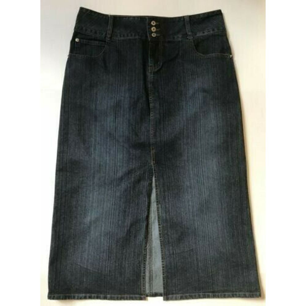 NWT CAROLINA BLUES Denim Jean SKIRT Size 24W